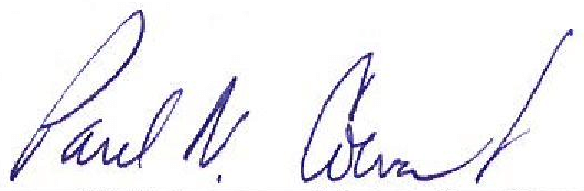 Signature of the Provost